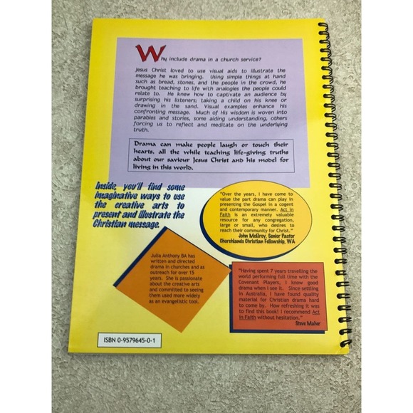 Act‎ in Faith Volume II Sketches for Schools & Youth Groups 10 Christian Dramas - Picture 2 of 5